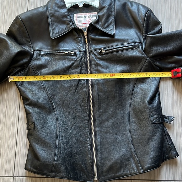 GUESS Leather black jacket - Picture 10 of 12
